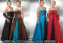 Designer Special Occasion Plus Size Long Dresses