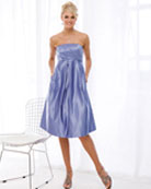 2Be Social Short Dress Strapless Wide Pleated Skirt B234100T