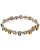 Rainbow Sapphire diamond bracelet