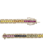 Rainbow Sapphire diamond bracelet 87469