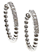 Diamond hoop earrings 88068