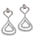 Diamond dangle earrings multi triangle 88129