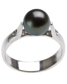 Pearl ring Tahitian diamonds R975B1