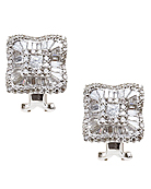 Diamond earrings 14K white gold