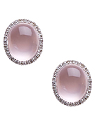 Blushing pink rose quartz earrings 87775