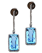 Blue topaz dangle earrings 88193