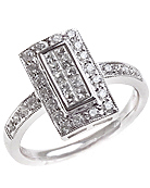 diamond ring Rectangle shaped 80267