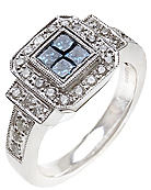 Blue diamond ring 81569