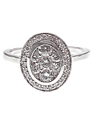 Diamond ring oval flower 82735